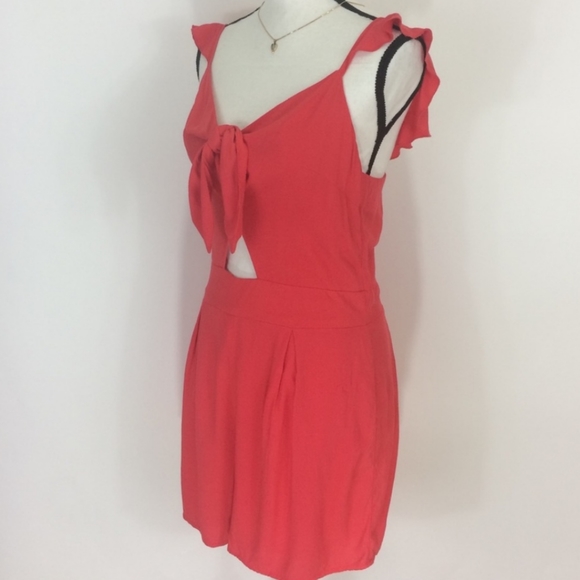 Adam Levine Cut Out Orange Romper L.  IIO - Picture 2 of 3